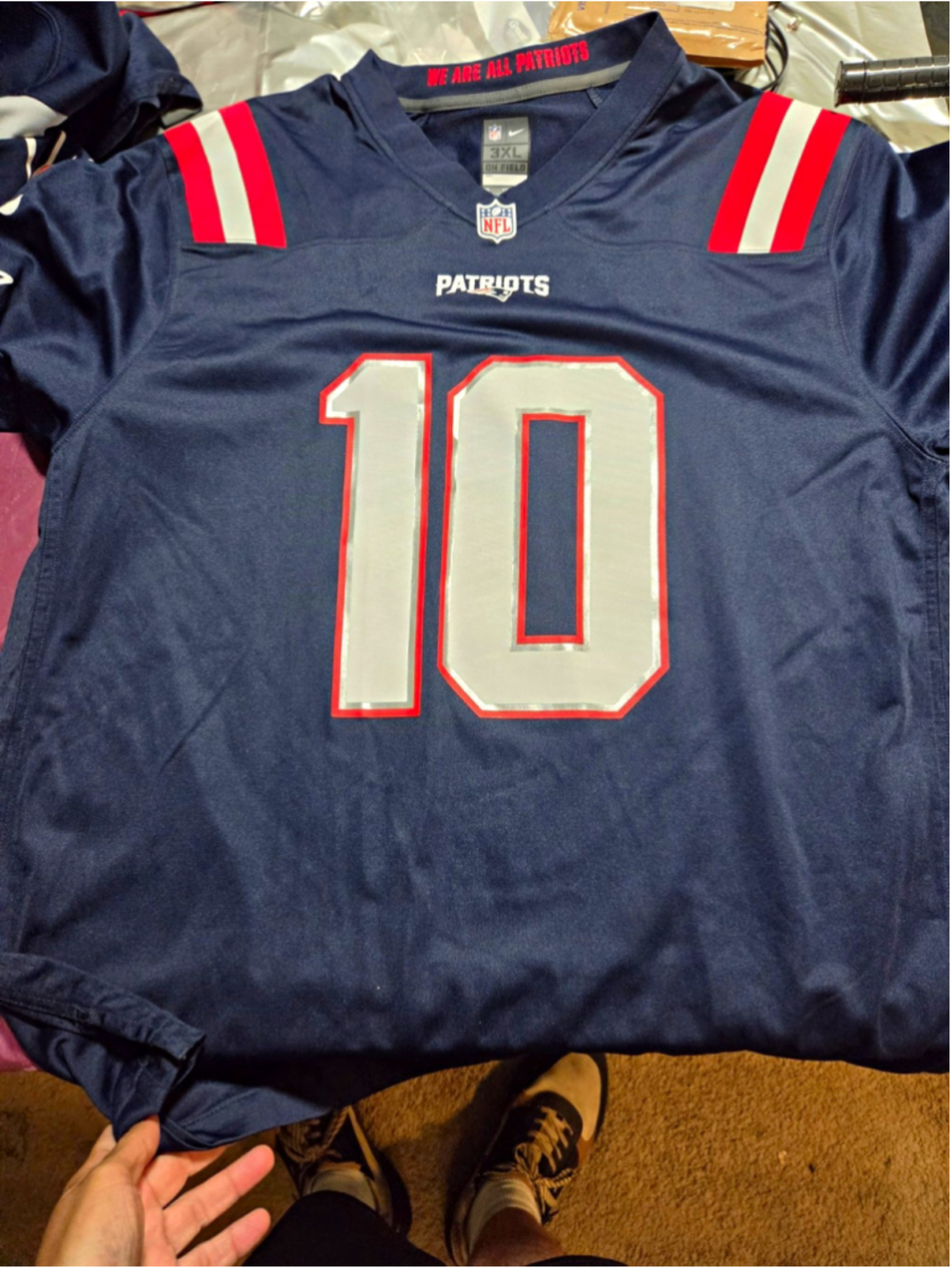 New England Patriots Mac Jones #10 Nike Game Jersey Men's Size 3XL Navy Blue